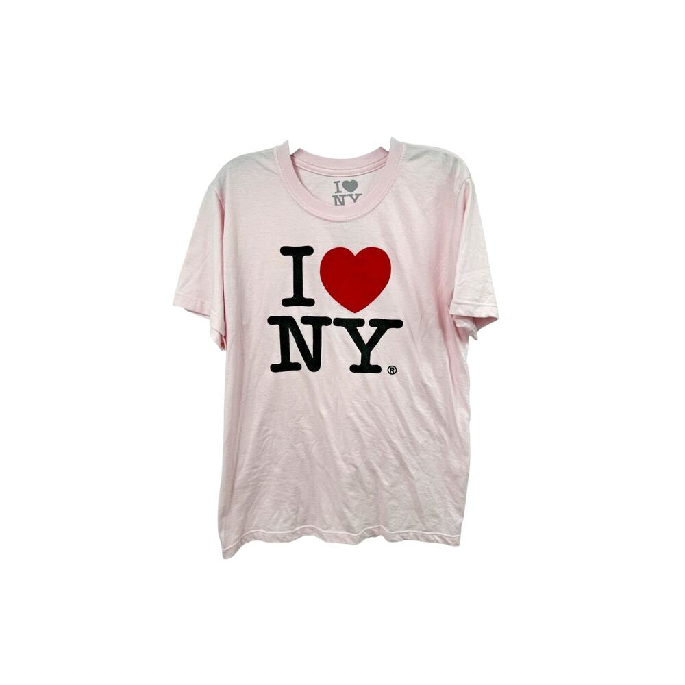 I Heart New York Pale Pink T Shirt Womens Size Small 100% Cotton Tee